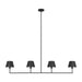 Visual Comfort Studio - DJC1274MBK - Four Light Linear Chandelier - Ender - Midnight Black
