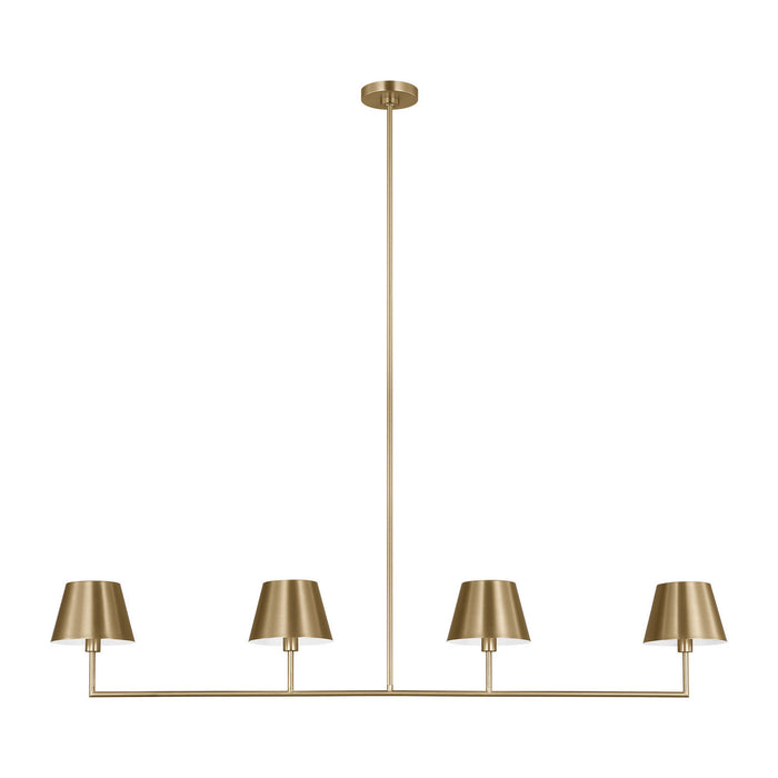 Visual Comfort Studio - DJC1274SB - Four Light Linear Chandelier - Ender - Satin Brass