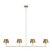 Visual Comfort Studio - DJC1274SB - Four Light Linear Chandelier - Ender - Satin Brass
