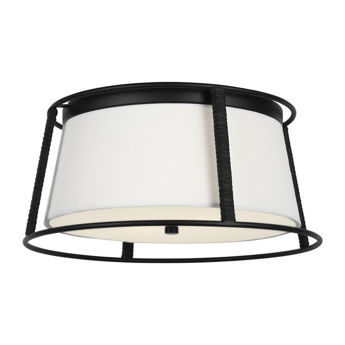 Visual Comfort Studio - DJF1002MBK - Two Light Flush Mount - Cortes - Midnight Black