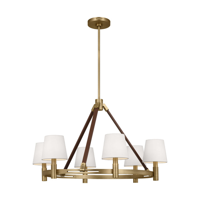 Visual Comfort Studio - LC1246TWB - Six Light Chandelier - Grayson - Time Worn Brass