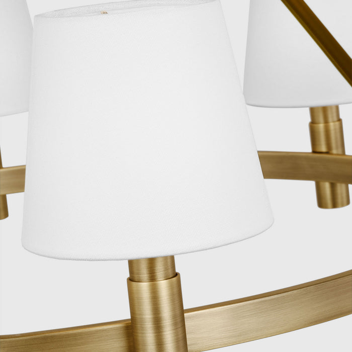 Visual Comfort Studio - LC1246TWB - Six Light Chandelier - Grayson - Time Worn Brass