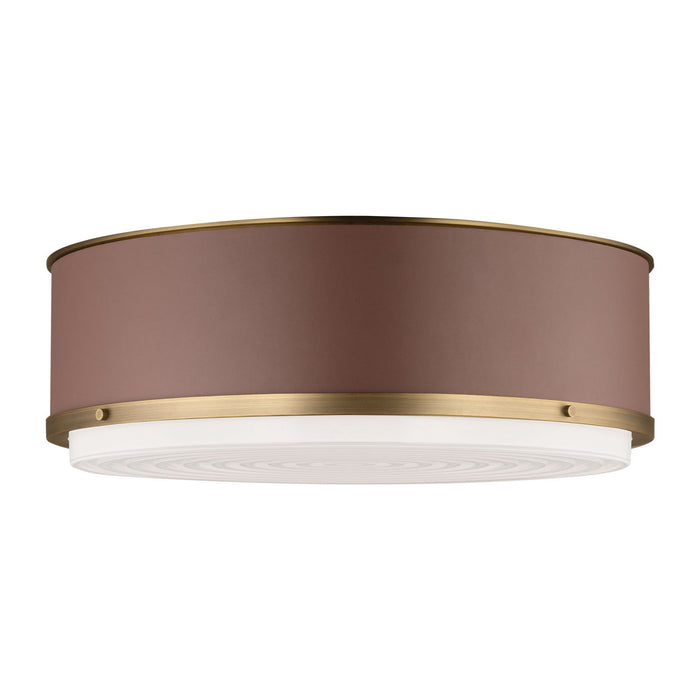 Visual Comfort Studio - LF1053TWB - Three Light Flush Mount - Marlow - Time Worn Brass