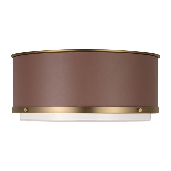 Visual Comfort Studio - LF1062TWB - Two Light Flush Mount - Marlowe - Time Worn Brass