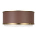 Visual Comfort Studio - LF1062TWB - Two Light Flush Mount - Marlowe - Time Worn Brass