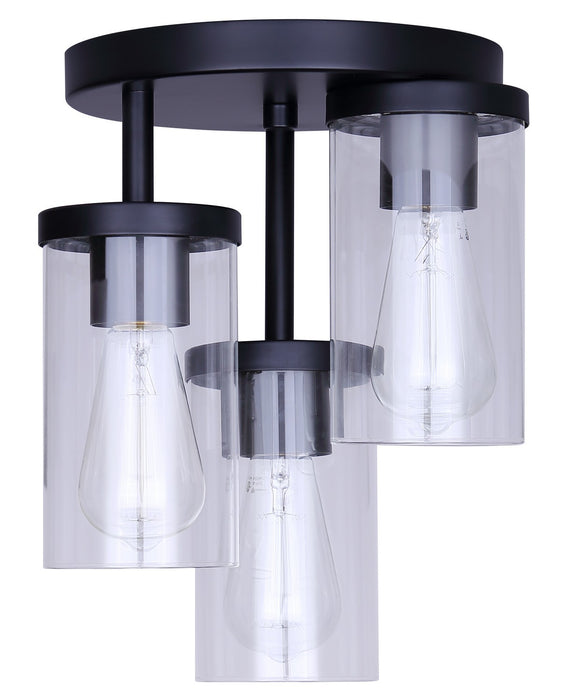 Canarm - ISF1234A03BK - Three Light Semi Flush Mount - Britton - Matte Black