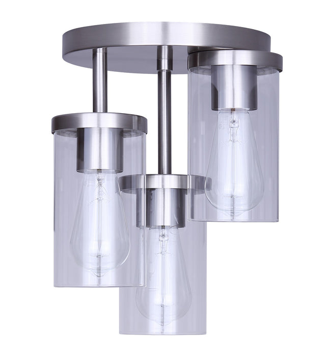 Canarm - ISF1234A03BN - Three Light Semi Flush Mount - Britton - Brushed Nickel