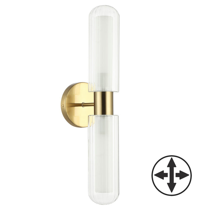 Dainolite Ltd - BBA-192W-AGB - Two Light Wall Sconce - Balbina - Aged Brass