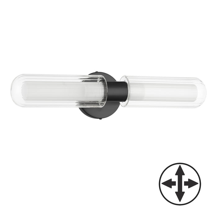 Dainolite Ltd - BBA-192W-MB - Two Light Wall Sconce - Balbina - Matte Black