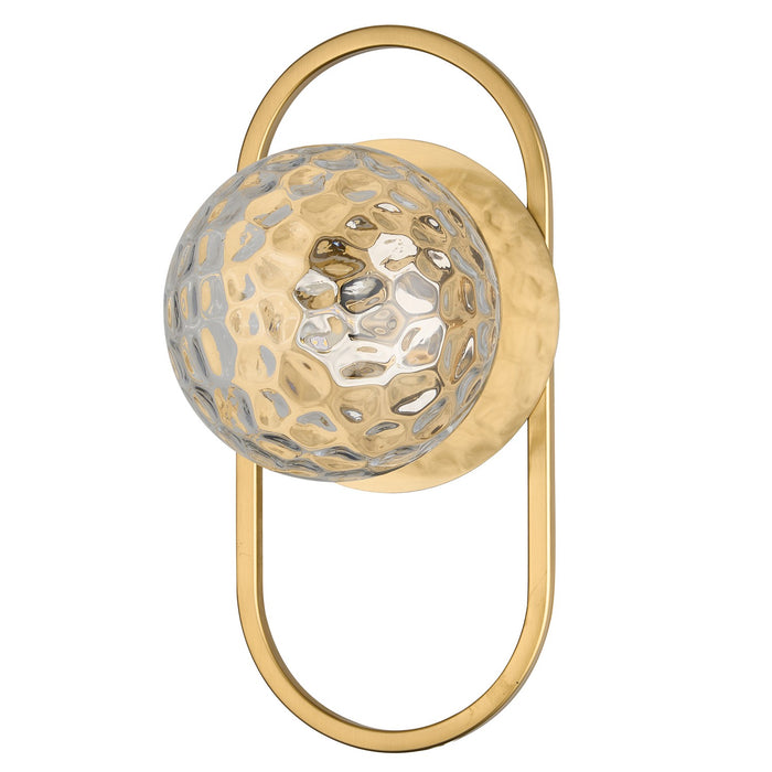 Dainolite Ltd - BUR-121W-AGB-CLR - One Light Wall Sconce - Burlat - White