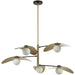 Dainolite Ltd - CBL-405C-AGB-MB - Five Light Chandelier - Christobel - Aged Brass & Matte Black
