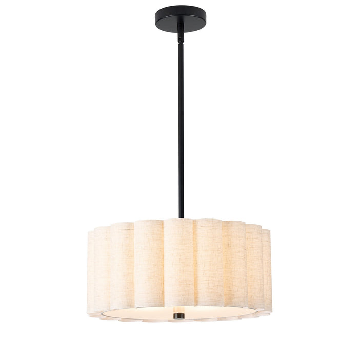 Dainolite Ltd - PCA-163P-MB-FX - Three Light Pendant - Pacifica - Flax
