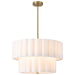 Dainolite Ltd - PCA-224P-AGB-WH - Four Light Pendant - Pacifica - White