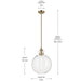 Kichler - 52779CPZCLR - One Light Pendant - Laria - Champagne Bronze