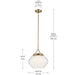 Kichler - 52783CPZ - One Light Pendant - Nella - Champagne Bronze