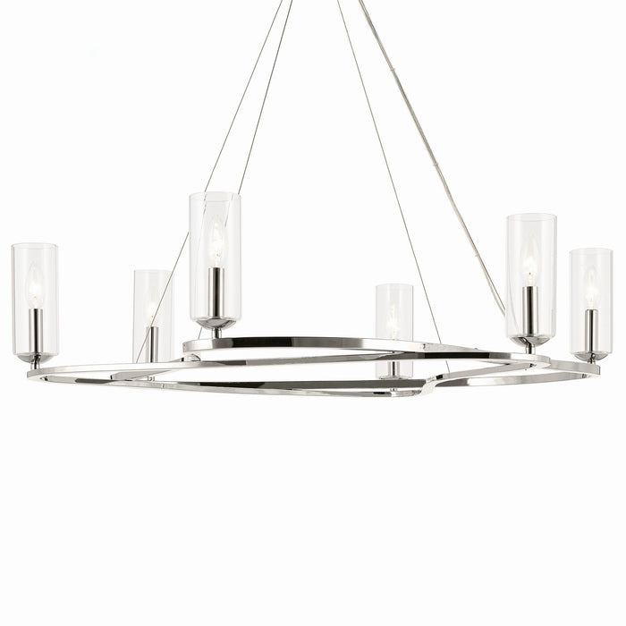 Kichler - 52771PN - Six Light Chandelier - Harpin - Polished Nickel