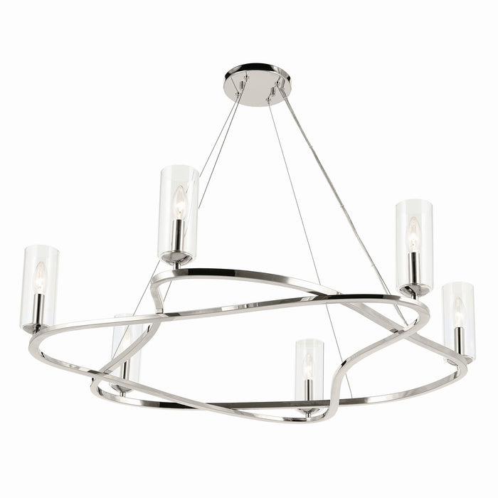 Kichler - 52771PN - Six Light Chandelier - Harpin - Polished Nickel