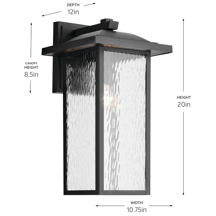 Kichler - 49928BKT - One Light Outdoor Wall Mount - Capanna - Textured Black