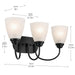Kichler - 45639BK - Three Light Bath - Jolie - Black