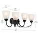 Kichler - 45640BK - Four Light Bath - Jolie - Black