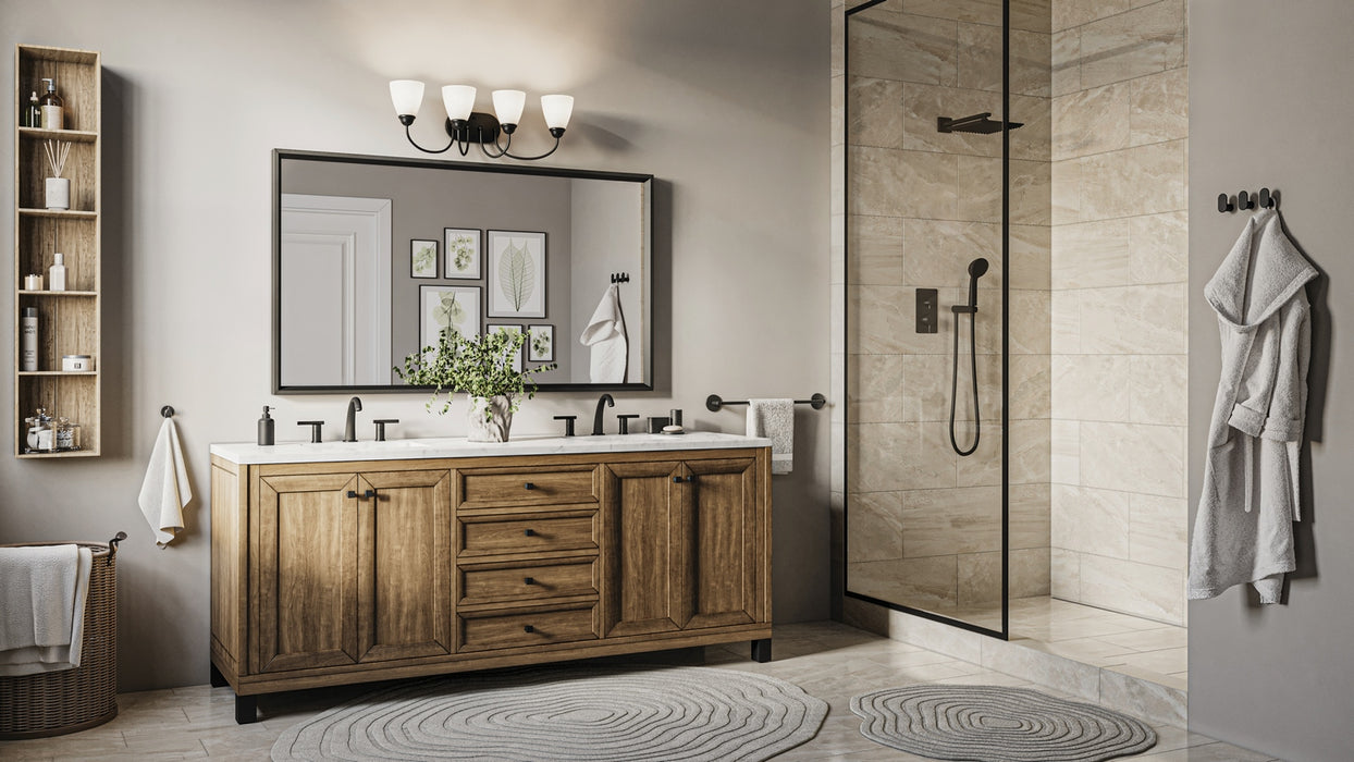 Kichler - 45640BK - Four Light Bath - Jolie - Black