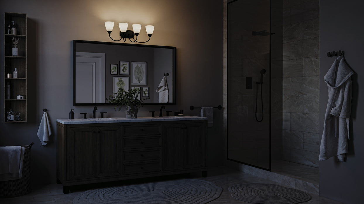 Kichler - 45640BK - Four Light Bath - Jolie - Black