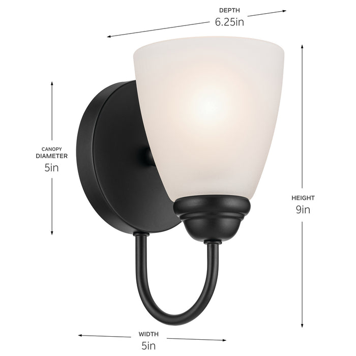 Kichler - 45637BK - One Light Wall Sconce - Jolie - Black