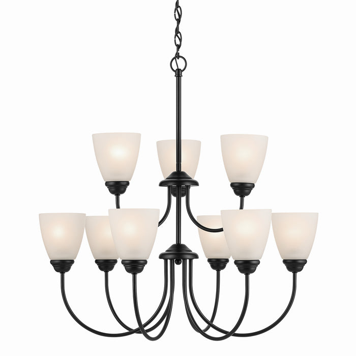 Kichler - 43639BK - Nine Light Chandelier - Jolie - Black