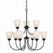 Kichler - 43639BK - Nine Light Chandelier - Jolie - Black