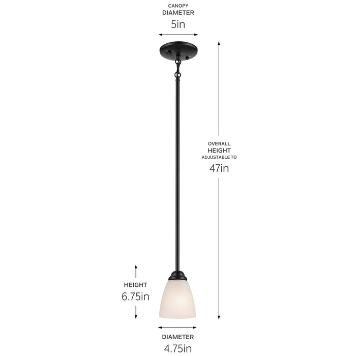 Kichler - 43640BK - One Light Mini Pendant - Jolie - Black