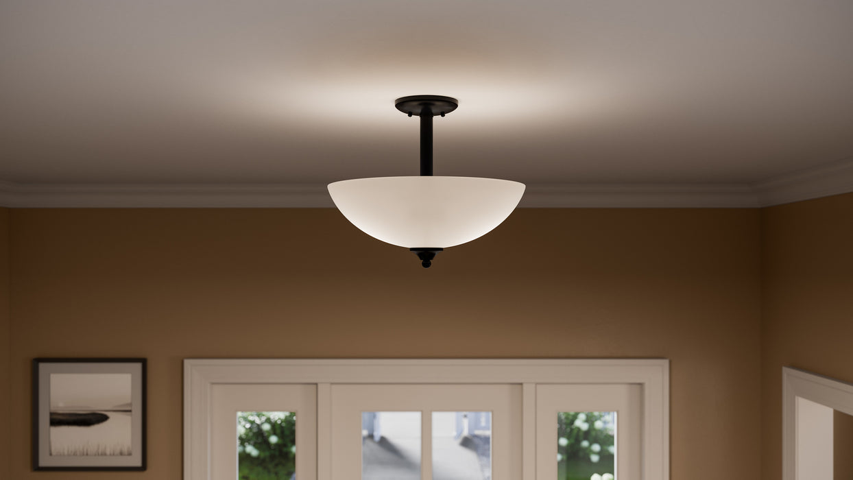 Kichler - 43641BK - Two Light Pendant/Semi Flush - Jolie - Black