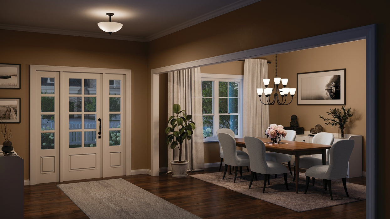 Kichler - 43641BK - Two Light Pendant/Semi Flush - Jolie - Black