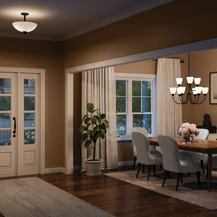 Kichler - 43641BK - Two Light Pendant/Semi Flush - Jolie - Black