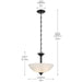 Kichler - 43641BK - Two Light Pendant/Semi Flush - Jolie - Black