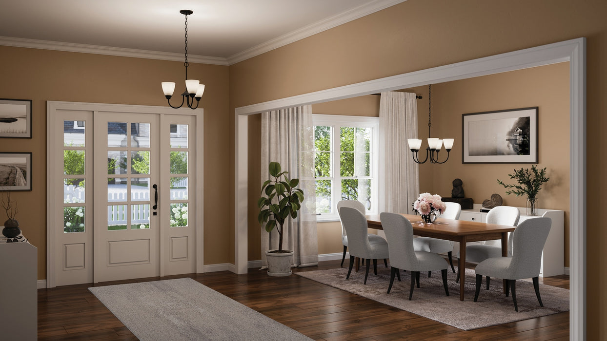 Kichler - 43638BK - Five Light Chandelier - Jolie - Black