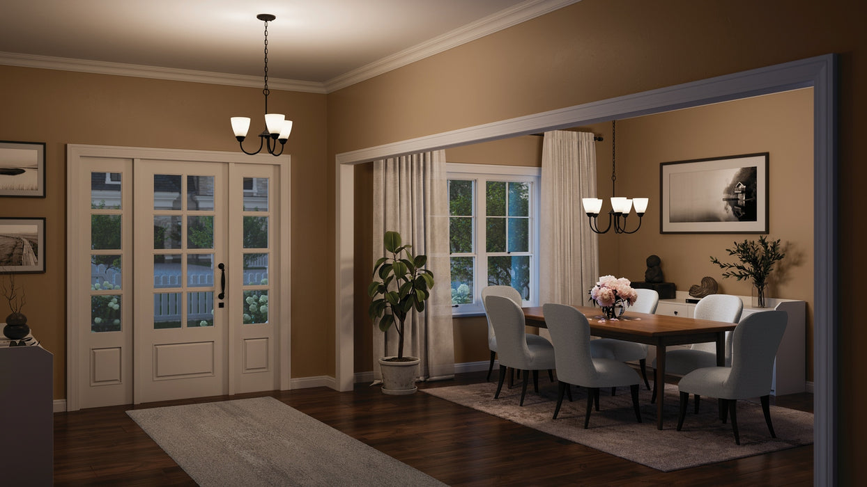 Kichler - 43638BK - Five Light Chandelier - Jolie - Black