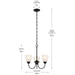 Kichler - 43637BK - Three Light Mini Chandelier - Jolie - Black