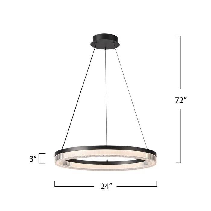 Artcraft - AC6834BK - LED Pendant - Ari - Black