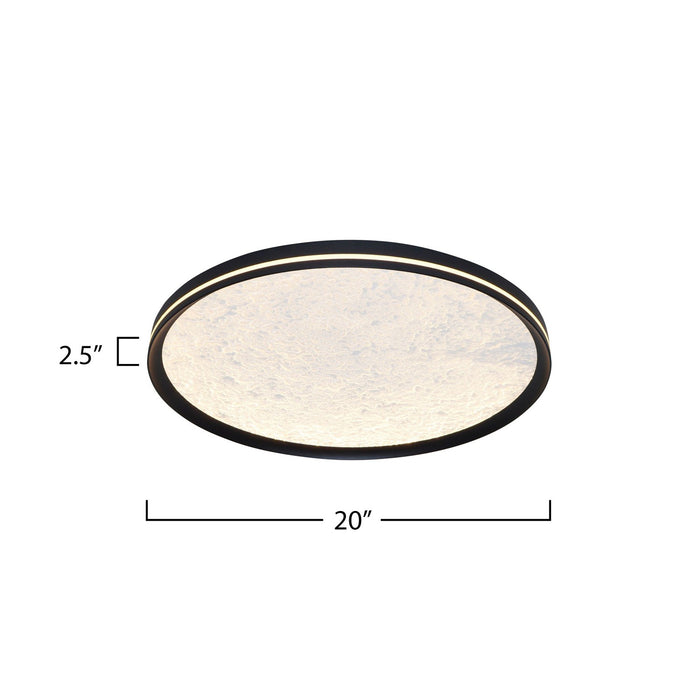Artcraft - AC6875BK - LED Flush Mount - Luna - Black