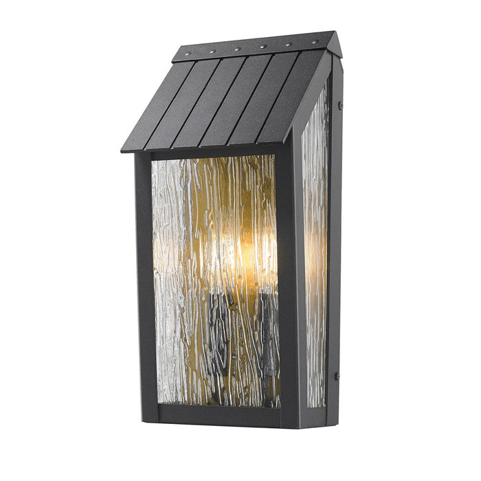 Artcraft - AC8057BK - Three Light Outdoor Wall Sconce - Point - Black, Brass