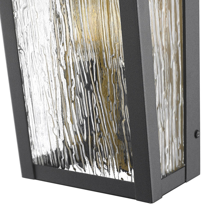 Artcraft - AC8057BK - Three Light Outdoor Wall Sconce - Point - Black, Brass