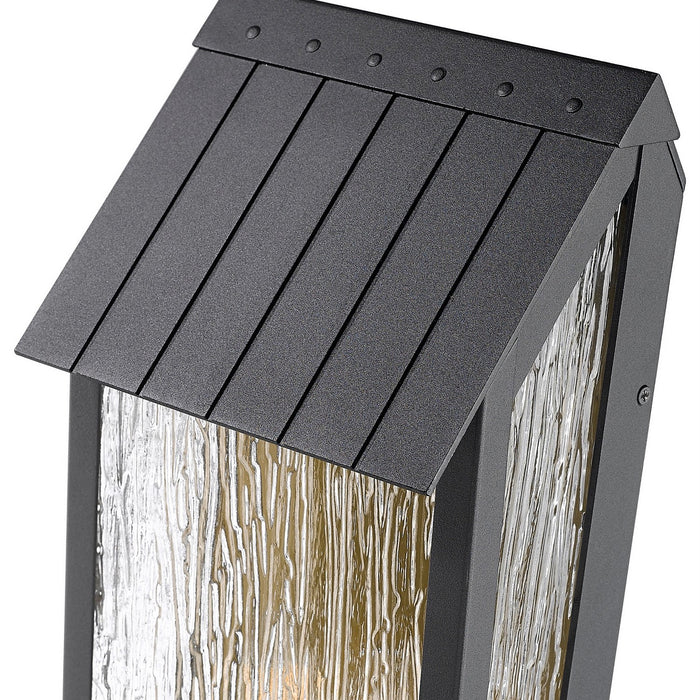 Artcraft - AC8058BK - Two Light Outdoor Wall Sconce - Point - Black, Brass