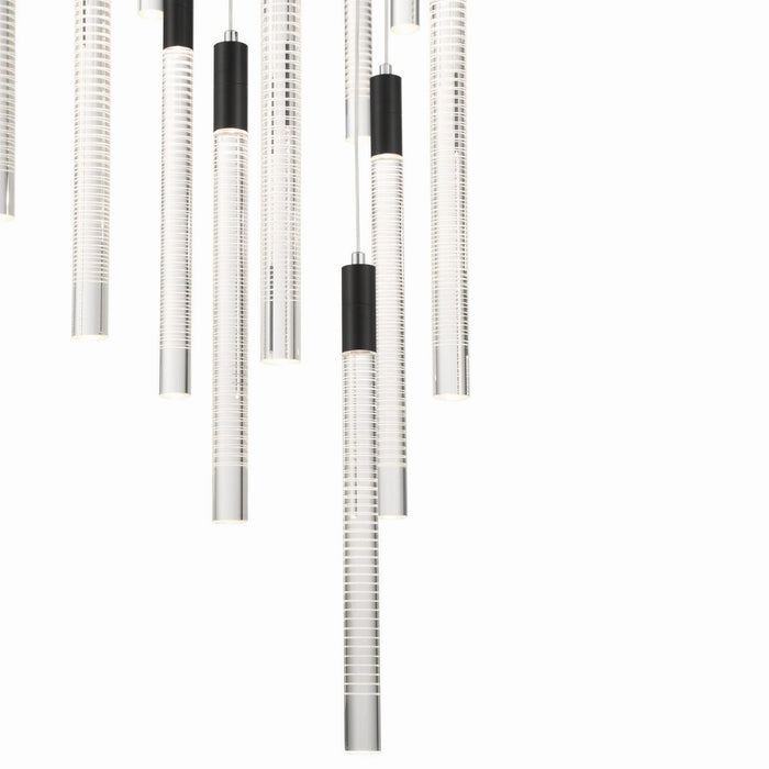 Artcraft - AC12140BK - LED Chandelier - Celine - Brass