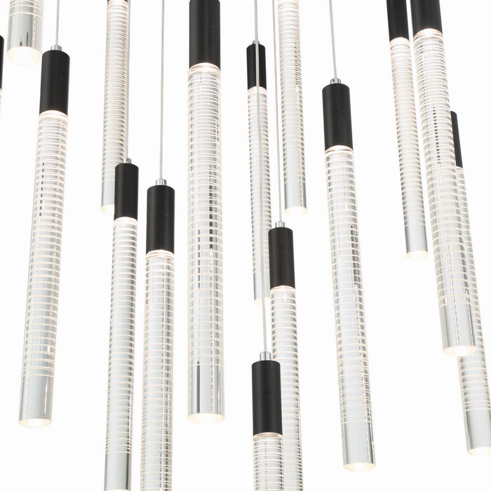 Artcraft - AC12140BK - LED Chandelier - Celine - Brass