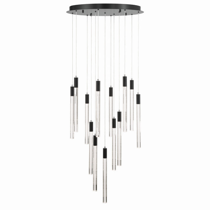 Artcraft - AC12143BK - LED Chandelier - Celine - Black
