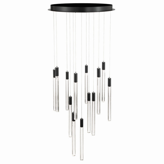 Artcraft - AC12143BK - LED Chandelier - Celine - Black