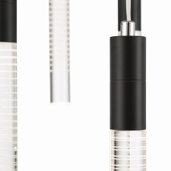 Artcraft - AC12143BK - LED Chandelier - Celine - Black