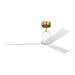 Visual Comfort Fan - 3PESM52BBSD - 52"Ceiling Fan - Peel Smart 52 LED - Burnished Brass