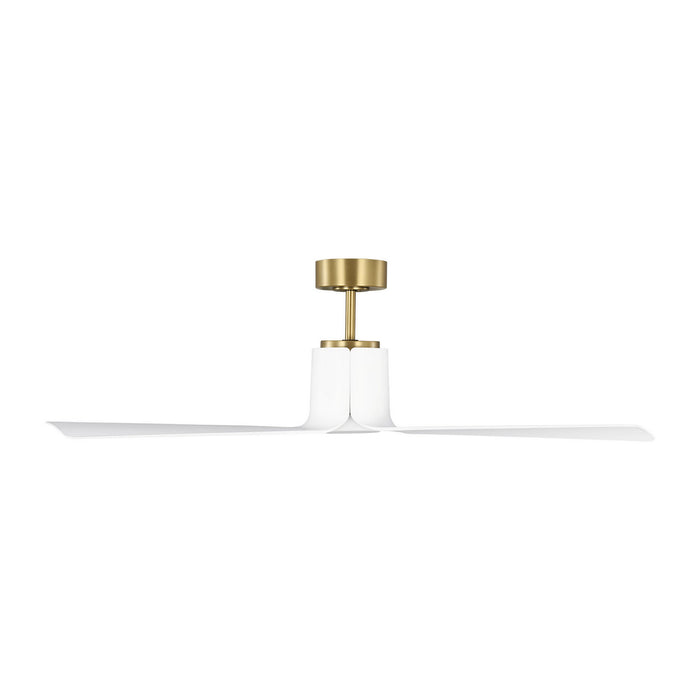 Visual Comfort Fan - 3PESM52BBSD - 52"Ceiling Fan - Peel Smart 52 LED - Burnished Brass