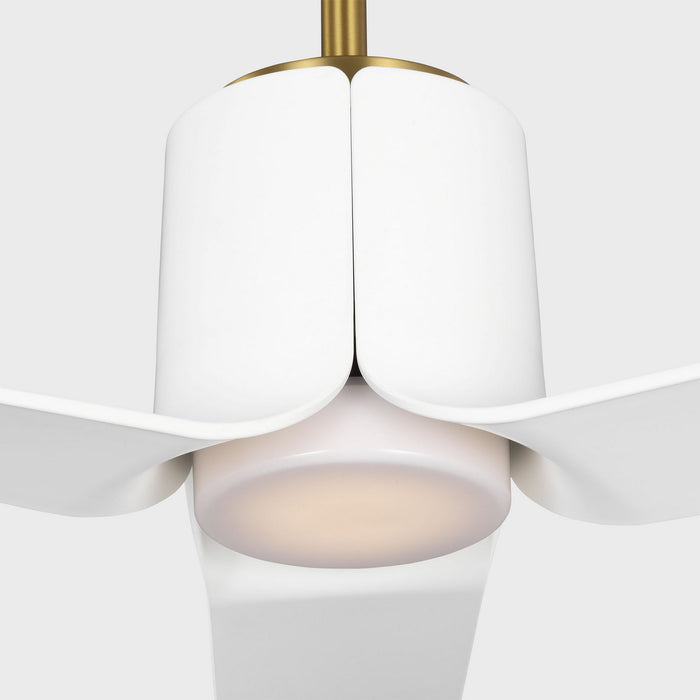 Visual Comfort Fan - 3PESM52BBSD - 52"Ceiling Fan - Peel Smart 52 LED - Burnished Brass